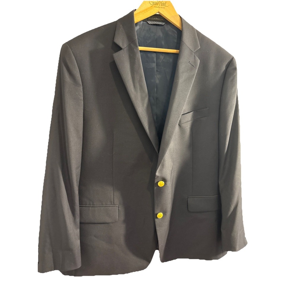POLO RALPH LAUREN Wool Blend Gabardine Sport Coat, Navy, Size‎ 46 R NWOT -$400 - Picture 2 of 8